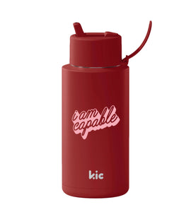 Frank Green X Kic - Reusable Bottle 34oz/1L | Cherry