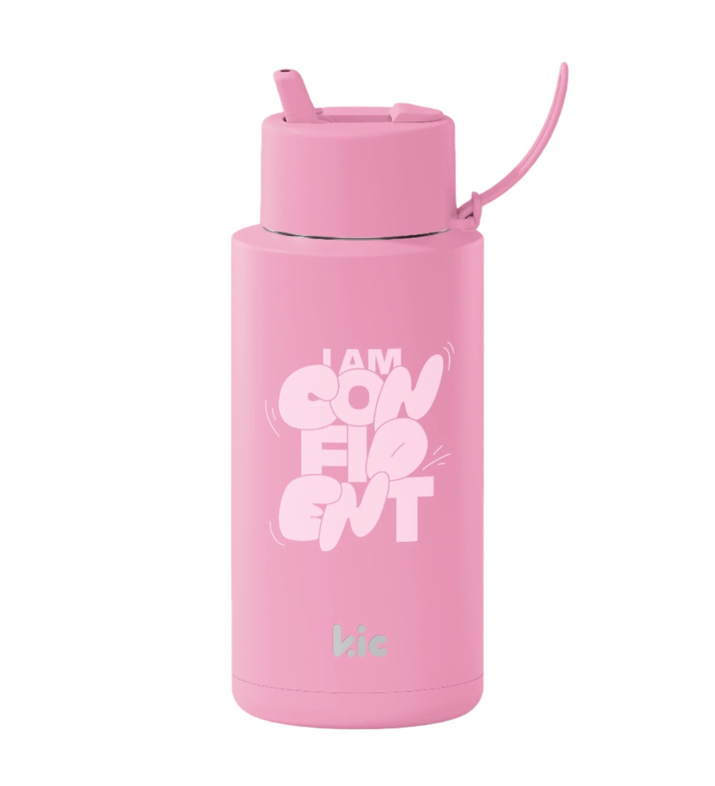 Frank Green X KIC - Reusable Bottle 34oz/1L | Flamingo/Confident Mealtime Frank Green 