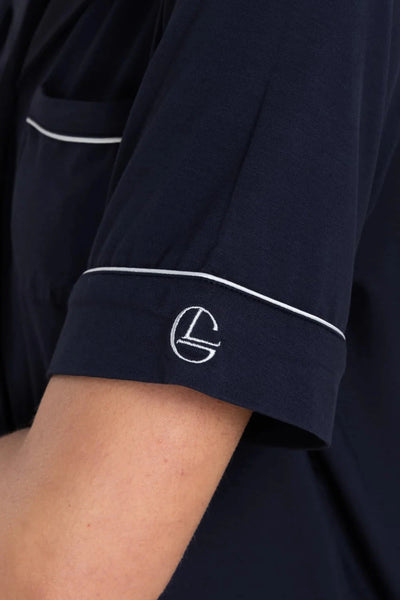Gingerlilly - Sadie Bamboo Short Women's PJ Set | Navy Short Sleeve Pyjamas Gingerlilly 