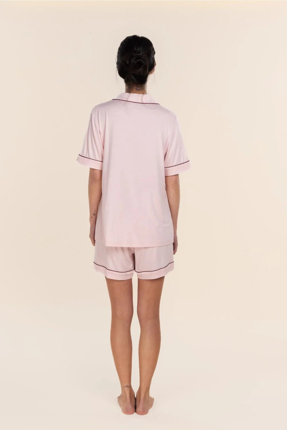 Gingerlilly - Sadie Bamboo Short Women's PJ Set | Pink Short Sleeve Pyjamas Gingerlilly 