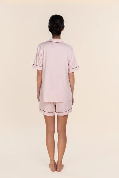 Gingerlilly - Sadie Bamboo Short Women's PJ Set | Pink Short Sleeve Pyjamas Gingerlilly 