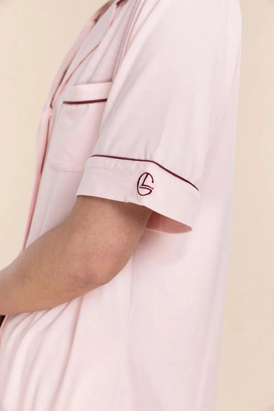 Gingerlilly - Sadie Bamboo Short Women's PJ Set | Pink Short Sleeve Pyjamas Gingerlilly 