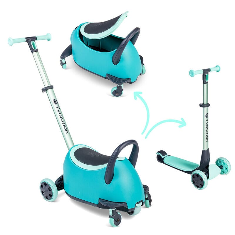 Glider Luna 5-in-1 Scooter & Ride-on - Green Bikes Yvolution 