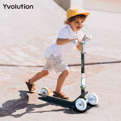 Glider Scooter - Classic Black 3 wheel scooter Bikes Yvolution 