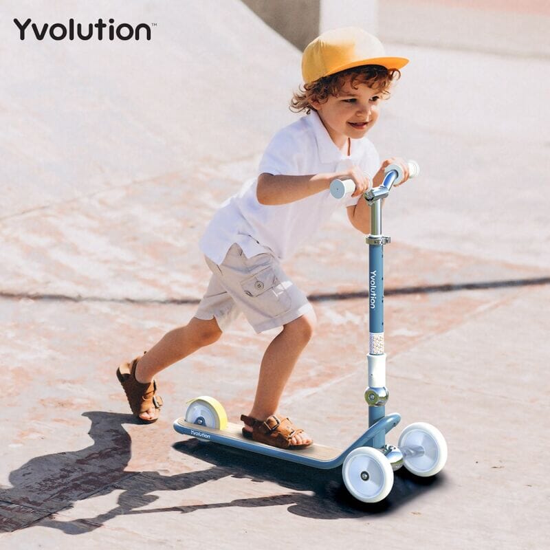 Glider Scooter - Classic Blue 3 wheel scooter Bikes Yvolution 