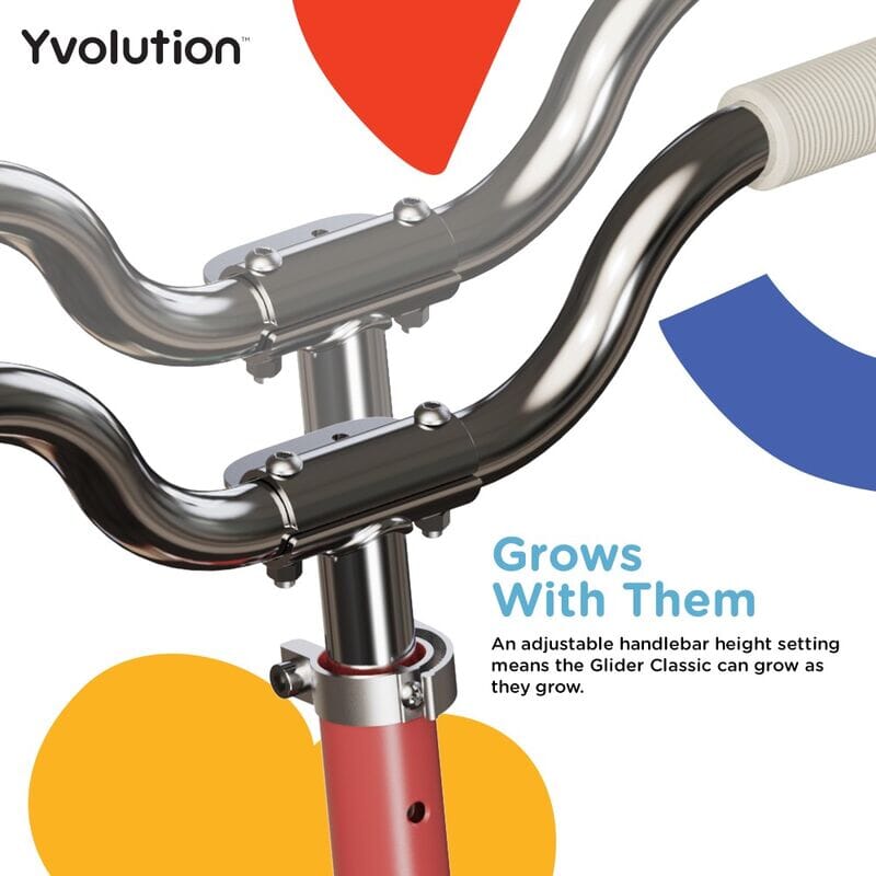 Glider Scooter - Classic Red 3 wheel scooter Bikes Yvolution 