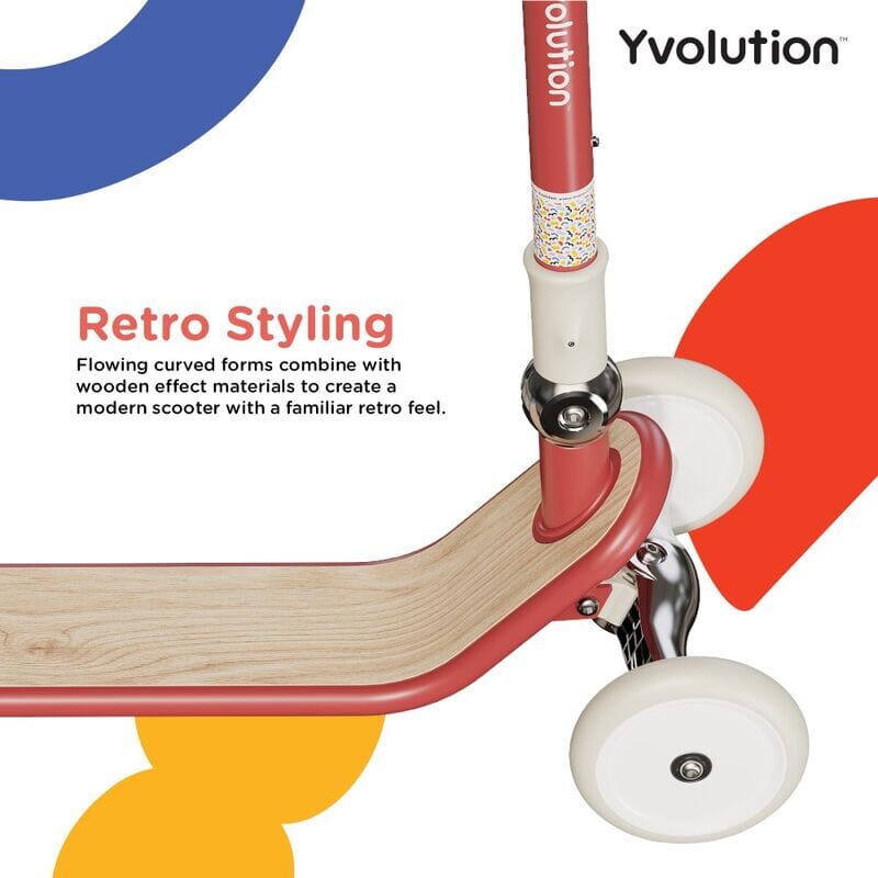 Glider Scooter - Classic Red 3 wheel scooter Bikes Yvolution 
