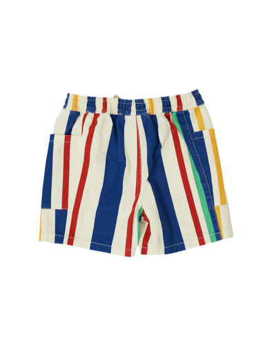 Goldie & Ace - 90'S Bold Stripe Noah Denim Pocket Shorts Shorts Goldie & Ace 