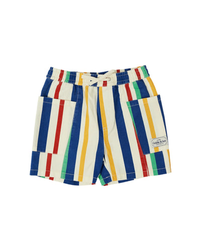 Goldie & Ace - 90'S Bold Stripe Noah Denim Pocket Shorts Shorts Goldie & Ace 