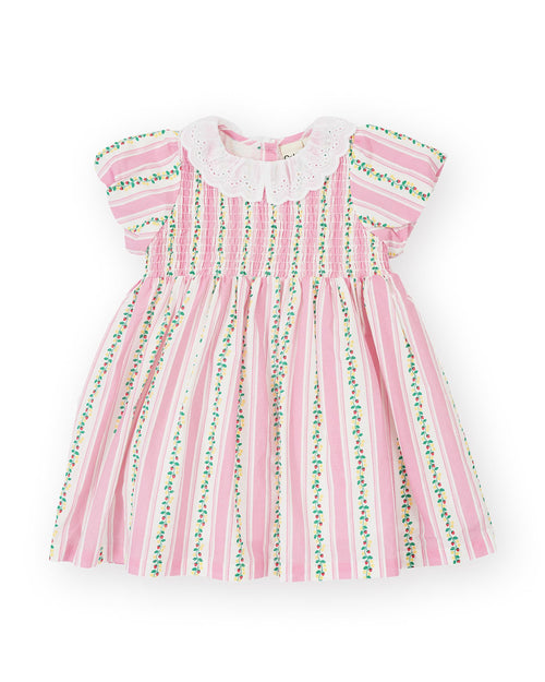 Goldie & Ace - Antique Stripe Strawberry Flo Smocked Dress