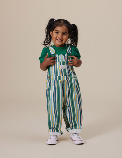 Goldie & Ace - Austin Denim Overalls | Evergreen Stripe Overalls Goldie & Ace 