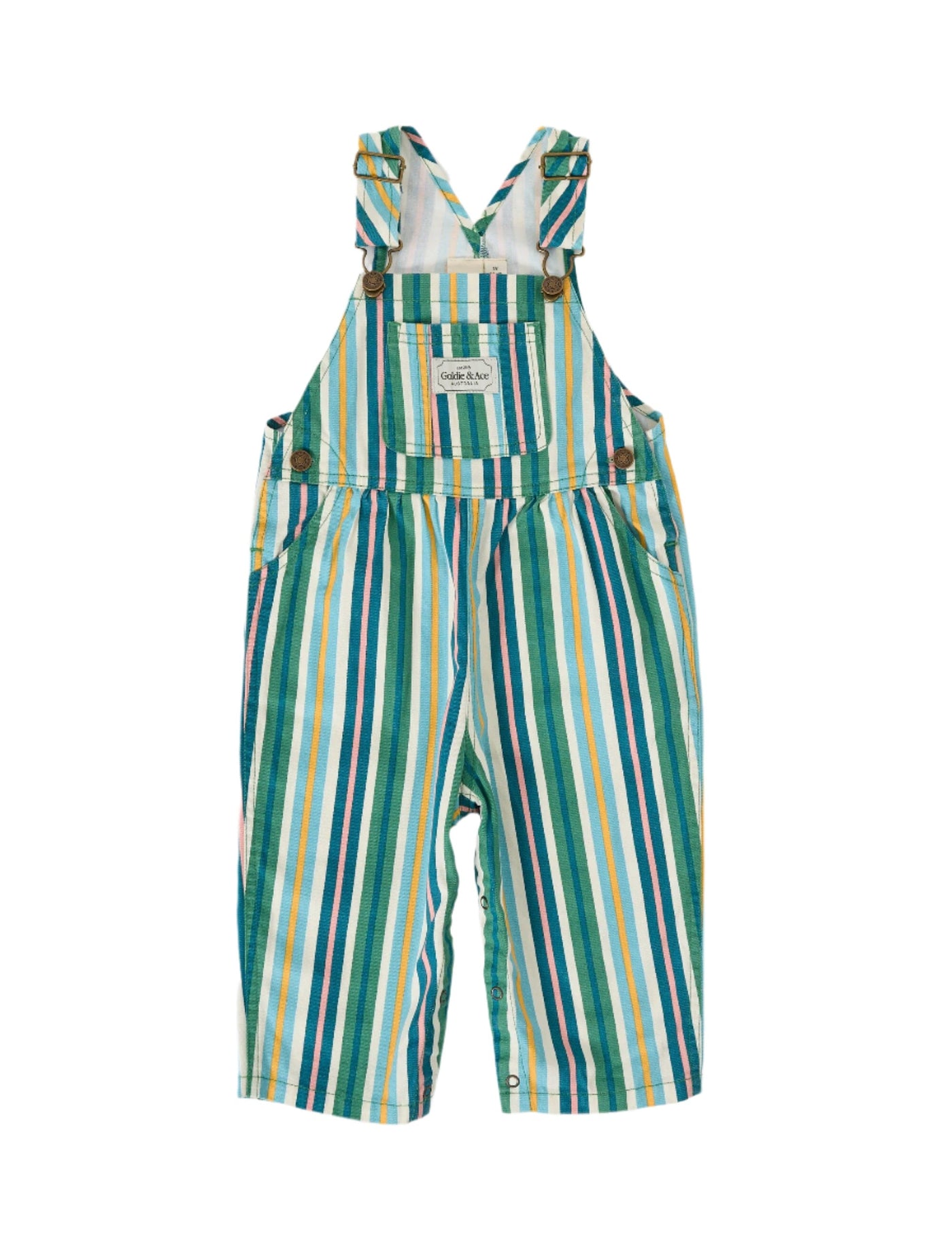 Goldie & Ace - Austin Denim Overalls | Evergreen Stripe Overalls Goldie & Ace 