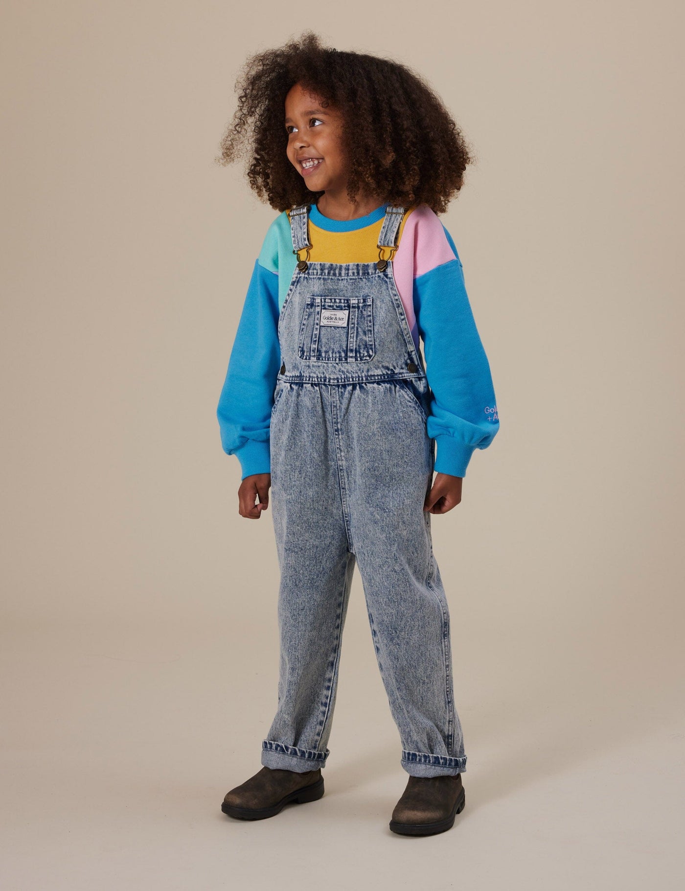 Goldie & Ace - Austin Vintage Washed Denim Overalls Overalls Goldie & Ace 