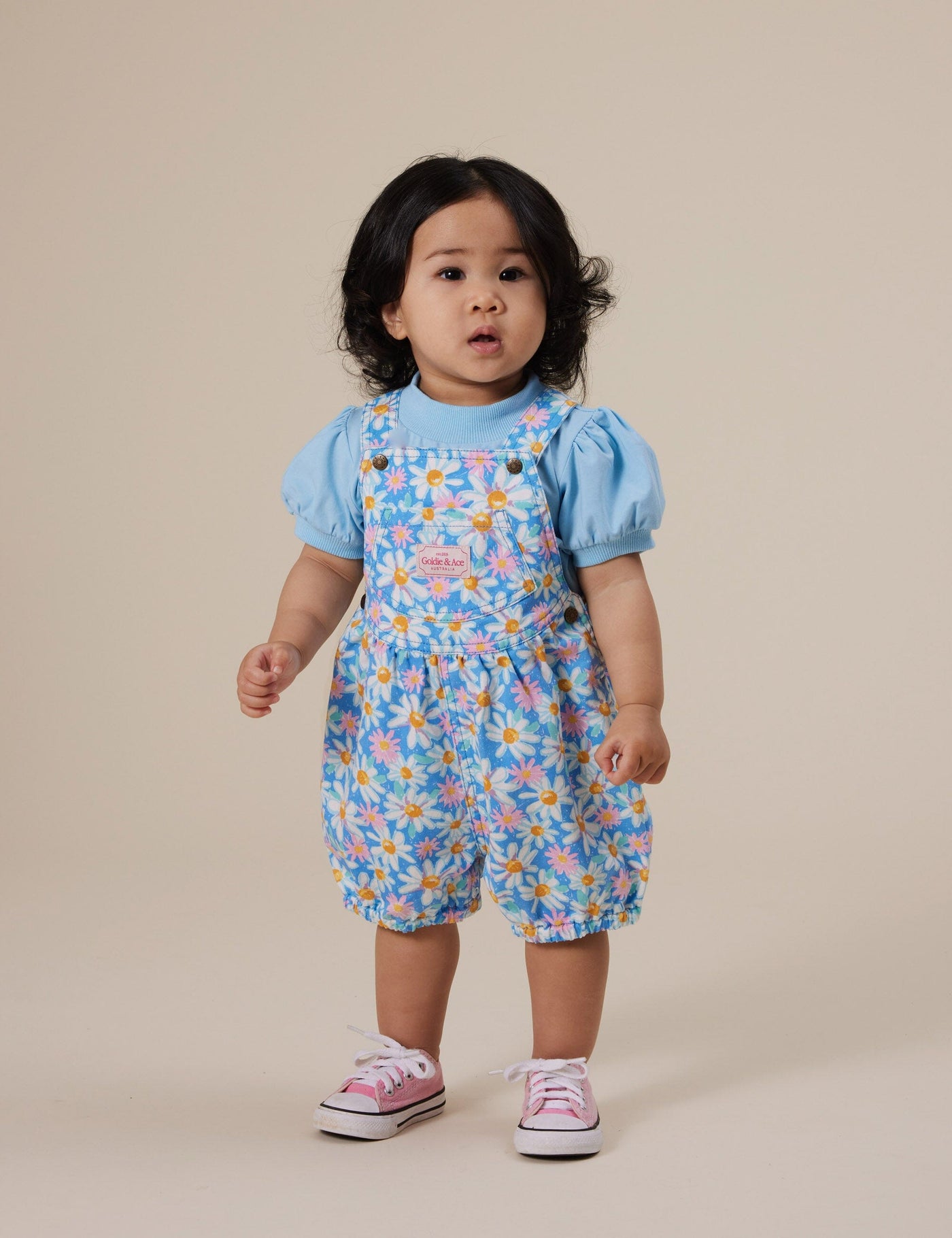 Goldie & Ace - Bessie Bubble Shortalls | Seaside Daisy Overalls Goldie & Ace 