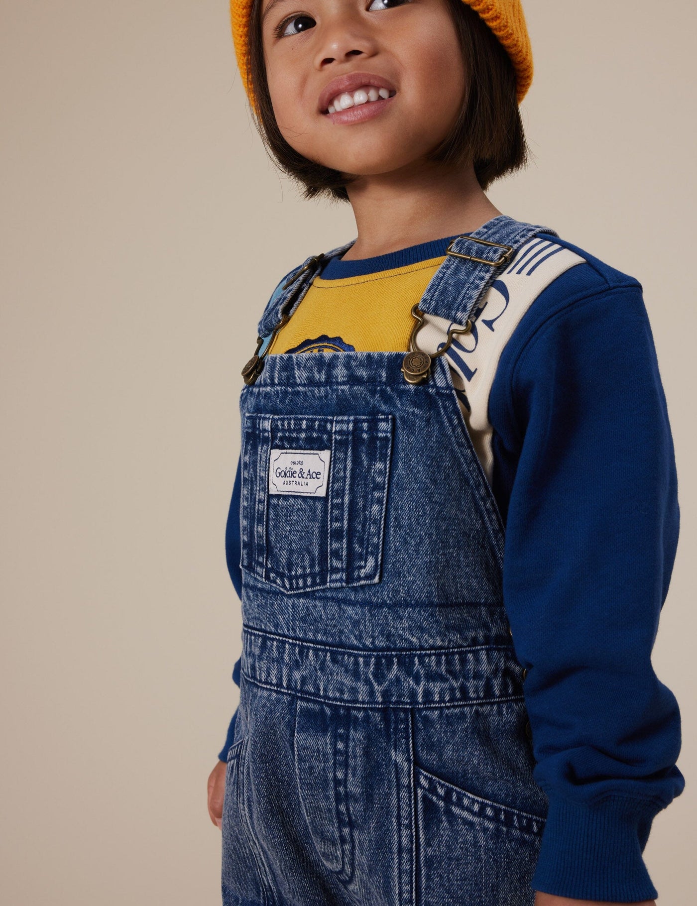 Goldie & Ace - Blake Vintage Washed Denim Overalls Overalls Goldie & Ace 