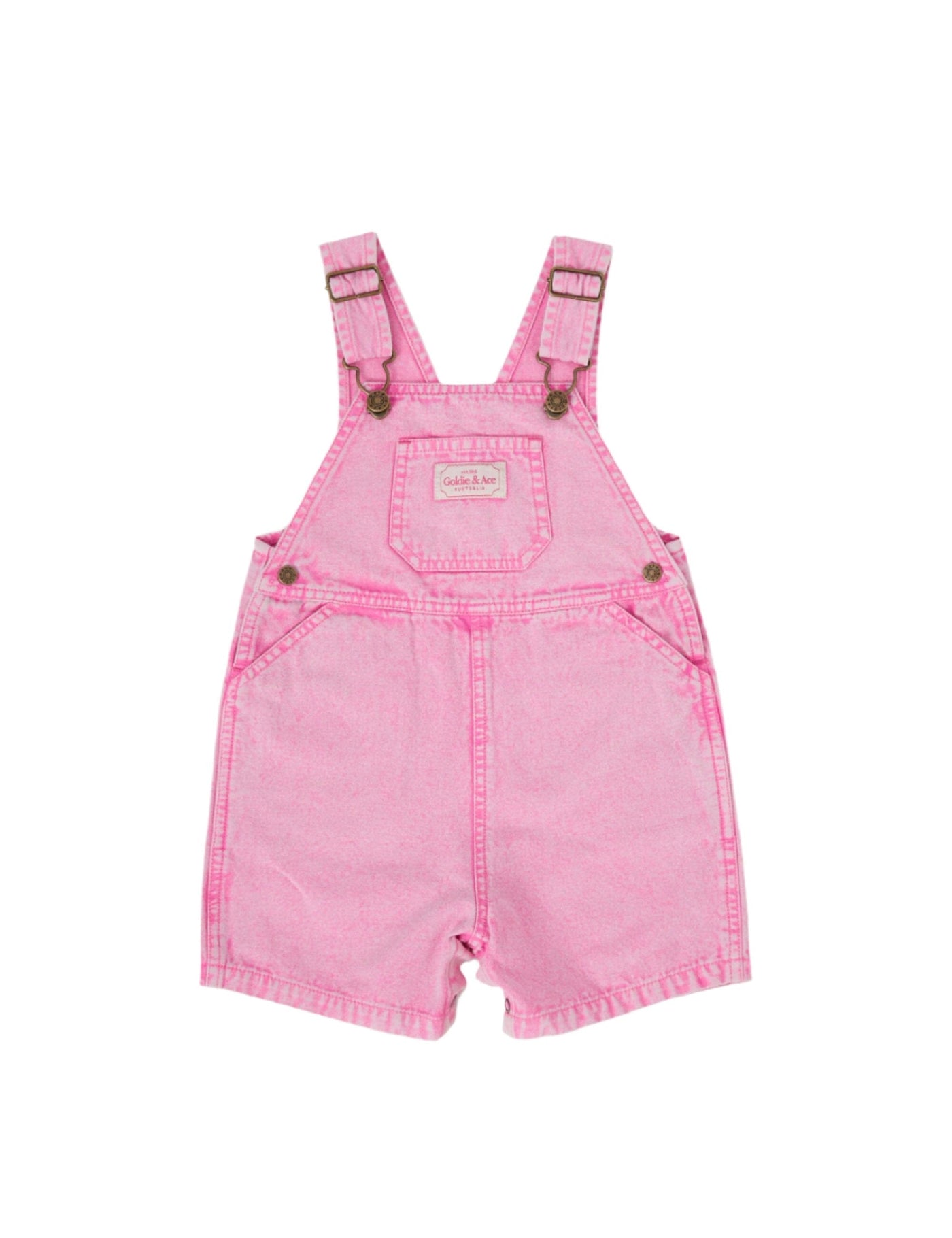 Goldie & Ace - Burton Vintage Washed Denim Overalls Bubblegum Overalls Goldie & Ace 