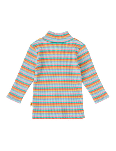 Goldie & Ace - Candy Stripe Embroidered Rib Skivvy Long Sleeve Top Goldie & Ace 