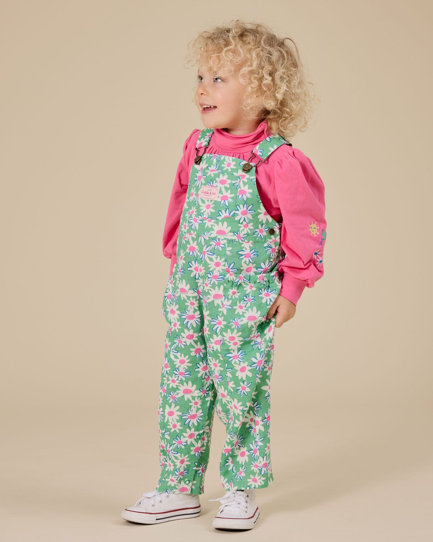 Goldie & Ace - Daisy Patch Austin Pocket Overalls Overalls Goldie & Ace 