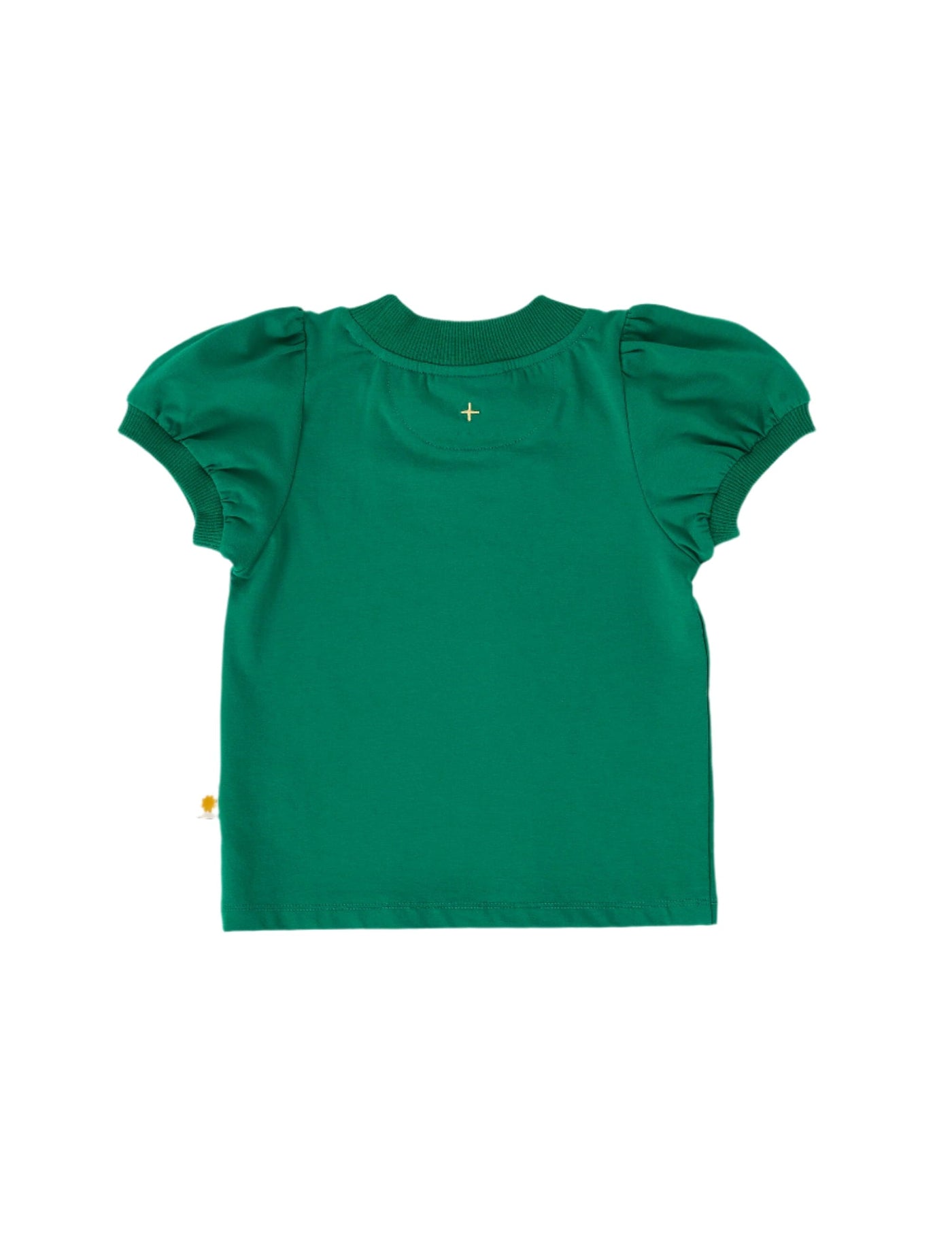 Goldie & Ace - Eden Embroidered Puff Sleeve T-Shirt | Green Short Sleeve T-Shirt Goldie & Ace 