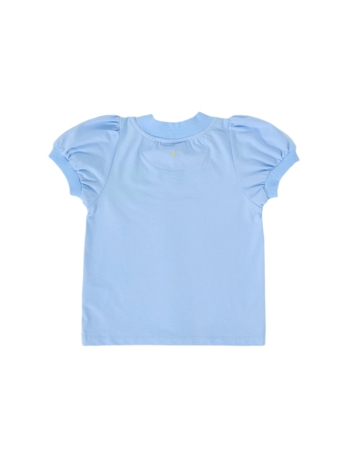 Goldie & Ace - Eden Embroidered Puff Sleeve T-Shirt | Sky Blue Short Sleeve T-Shirt Goldie & Ace 