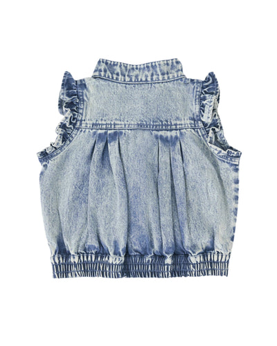 Goldie & Ace - Elodie Embroidered Denim Vest Vest Goldie & Ace 