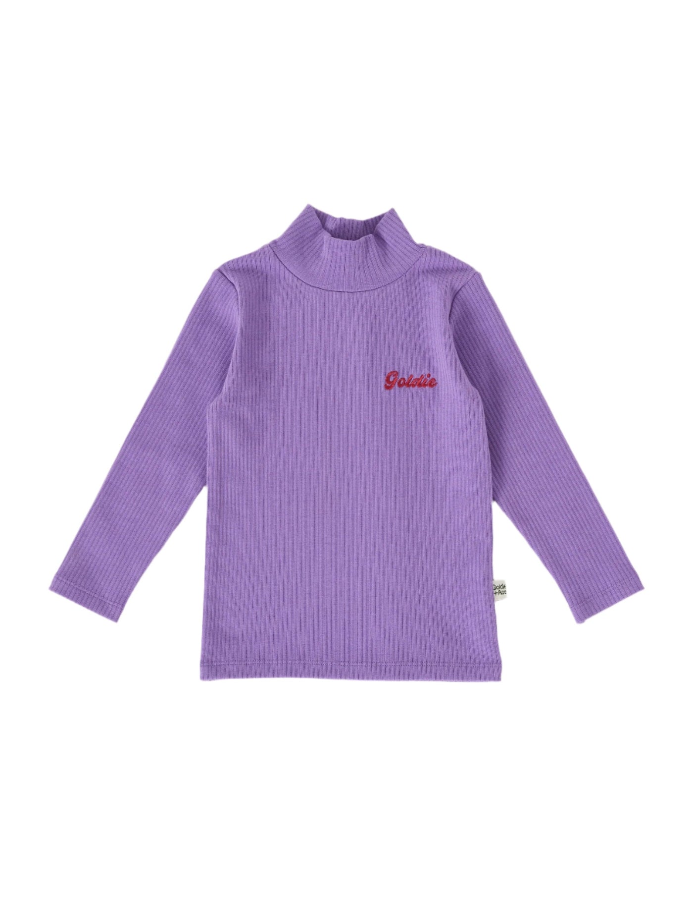 Goldie & Ace - Embroidered Rib Skivvy | Grape Long Sleeve Top Goldie & Ace 