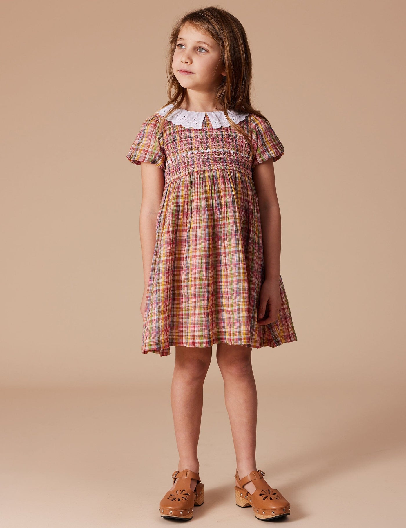 Goldie & Ace - Flo Smocked Dress Short Sleeve Dress Goldie & Ace 