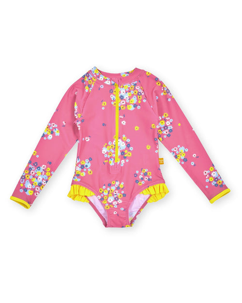 Goldie & Ace - Floral Long Sleeve Frill Swimsuit