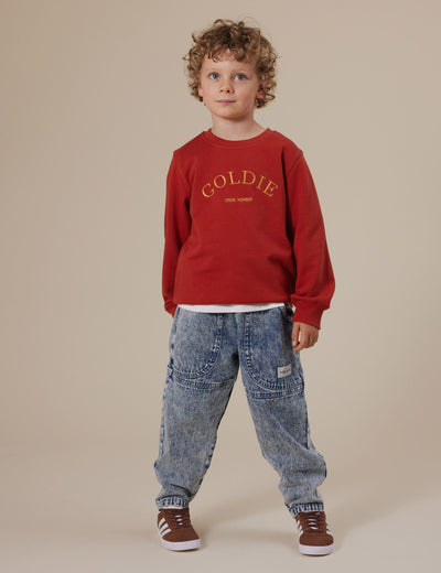 Goldie & Ace - Goldie Crew Embroidered Sweater Jumper Goldie & Ace 