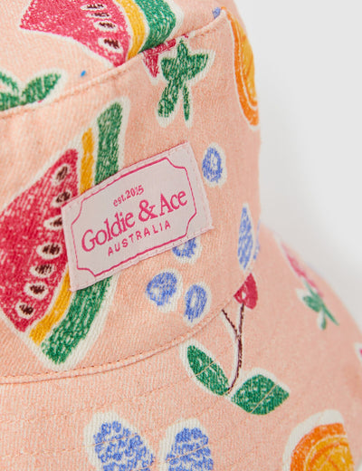 Goldie & Ace - Goldie Fruit Salad Linen Bucket Hat Hats Goldie & Ace 