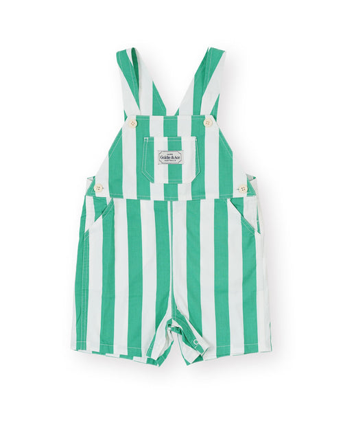 Goldie & Ace - Happy Stripe Button Burton Overall