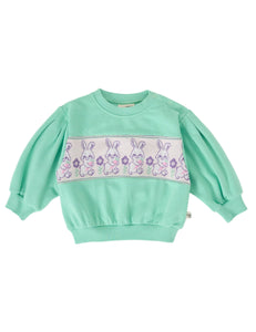 Goldie & Ace - Hazel Puff Sleeve Bunny Sweater | Mint