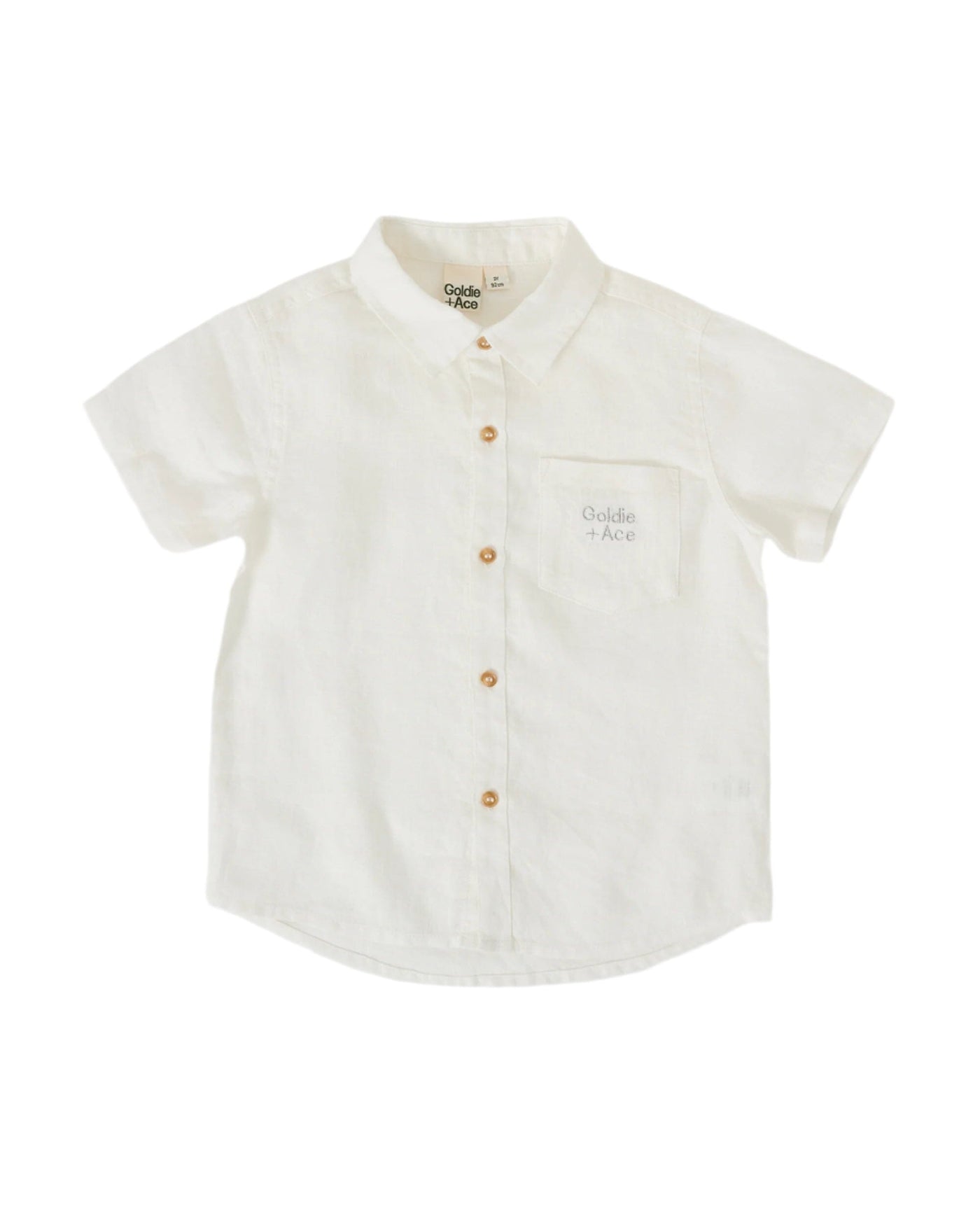 Goldie & Ace - Holiday Linen Blend Shirt Short Sleeve Shirt Goldie & Ace 