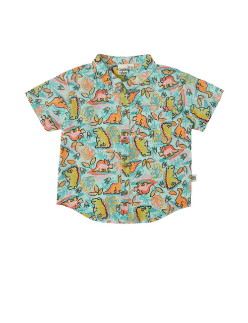 Goldie & Ace - Holiday Linen Shirt Dino Jungle