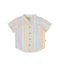 Goldie & Ace - Holiday Linen Shirt Pastel Stripe