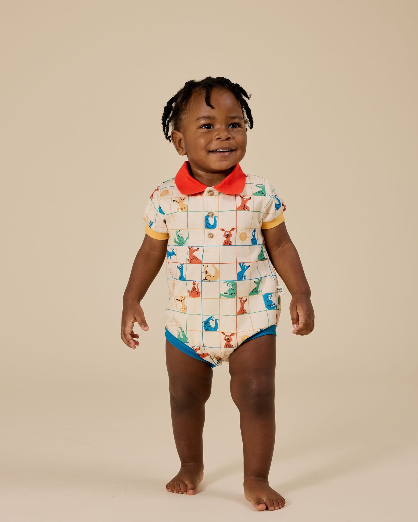 Goldie & Ace - Hopscotch Polo Romper Romper Goldie & Ace 