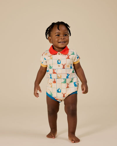 Goldie & Ace - Hopscotch Polo Romper Romper Goldie & Ace 