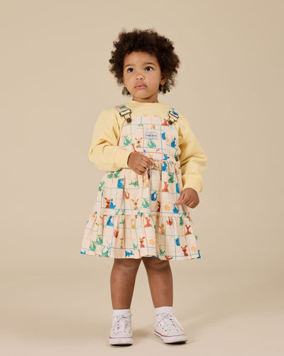 Goldie & Ace - Hopscotch Tully Tiered Pinafore Dress Sleeveless Dress Goldie & Ace 