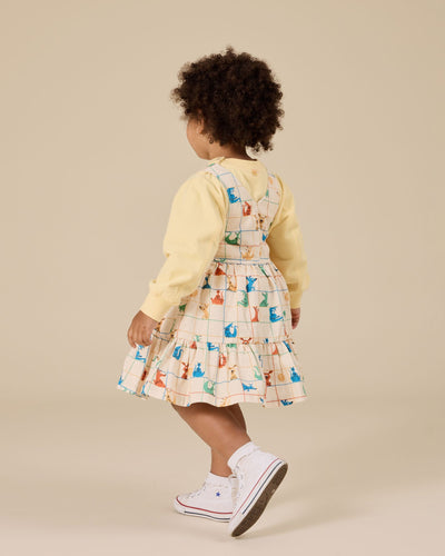Goldie & Ace - Hopscotch Tully Tiered Pinafore Dress Sleeveless Dress Goldie & Ace 