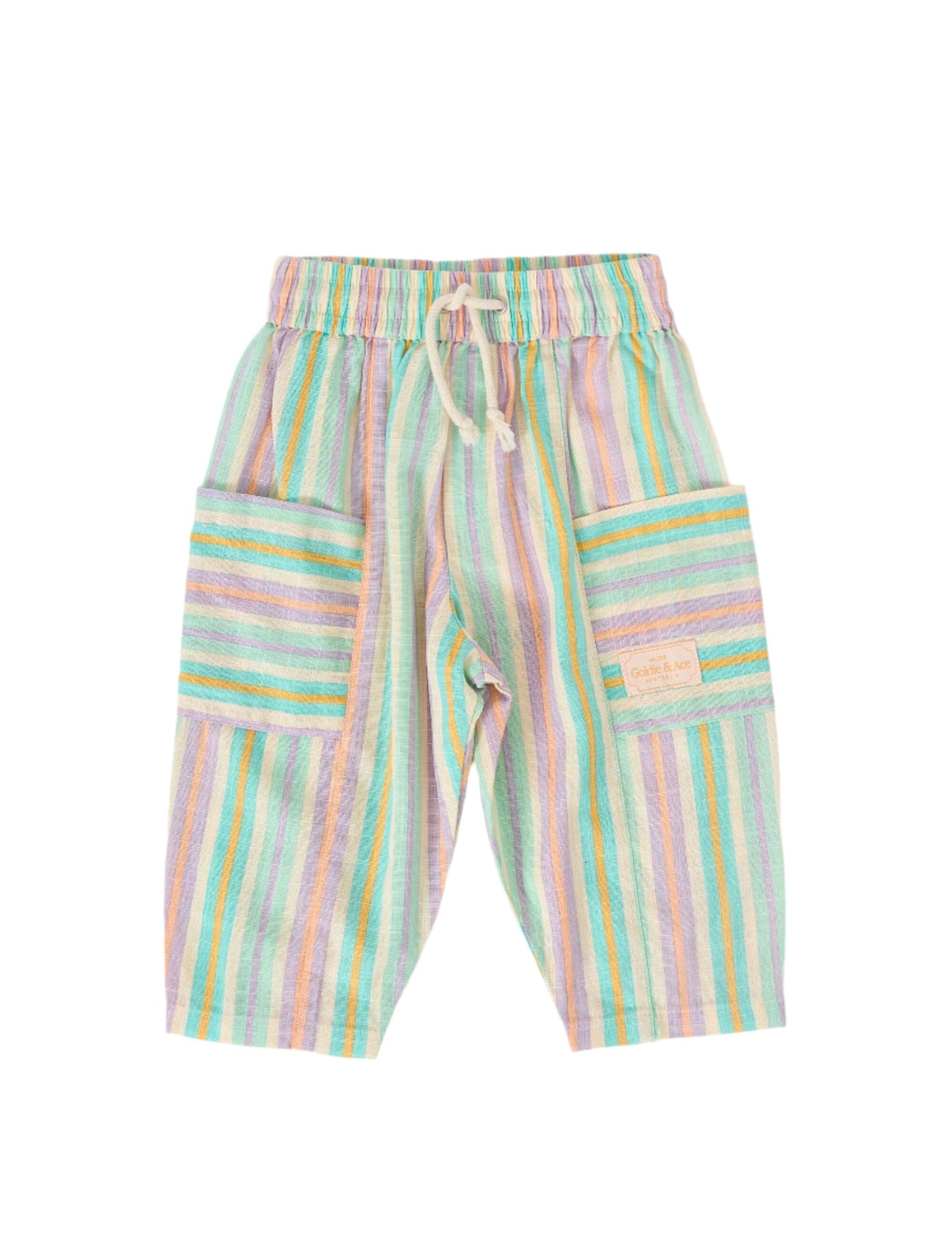 Goldie & Ace - Kit Linen Pocket Pant | Resort Stripe Pants Goldie & Ace 