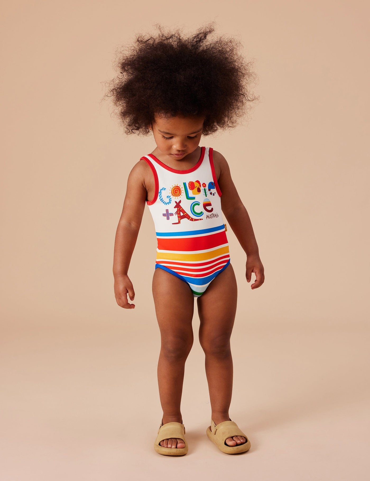 Goldie & Ace - Land Down Under Stripe Scoop Back Bathers One-Piece Swimsuit Goldie & Ace 