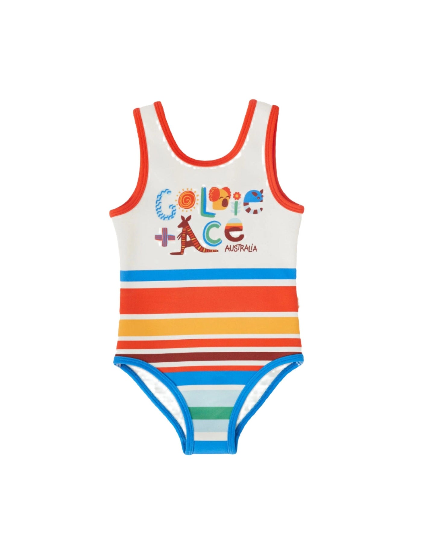 Goldie & Ace - Land Down Under Stripe Scoop Back Bathers One-Piece Swimsuit Goldie & Ace 