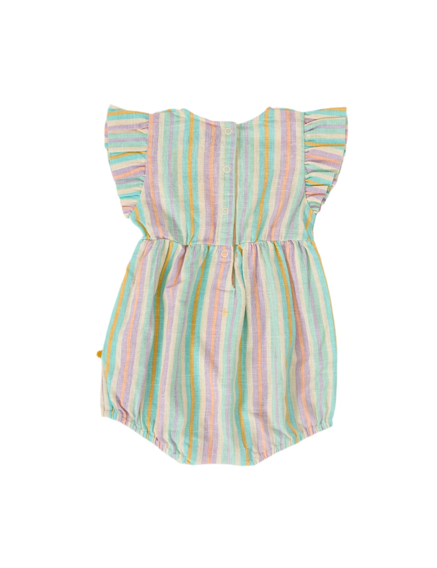 Goldie & Ace - Lani Resort Stripe Linen Romper Romper Goldie & Ace 