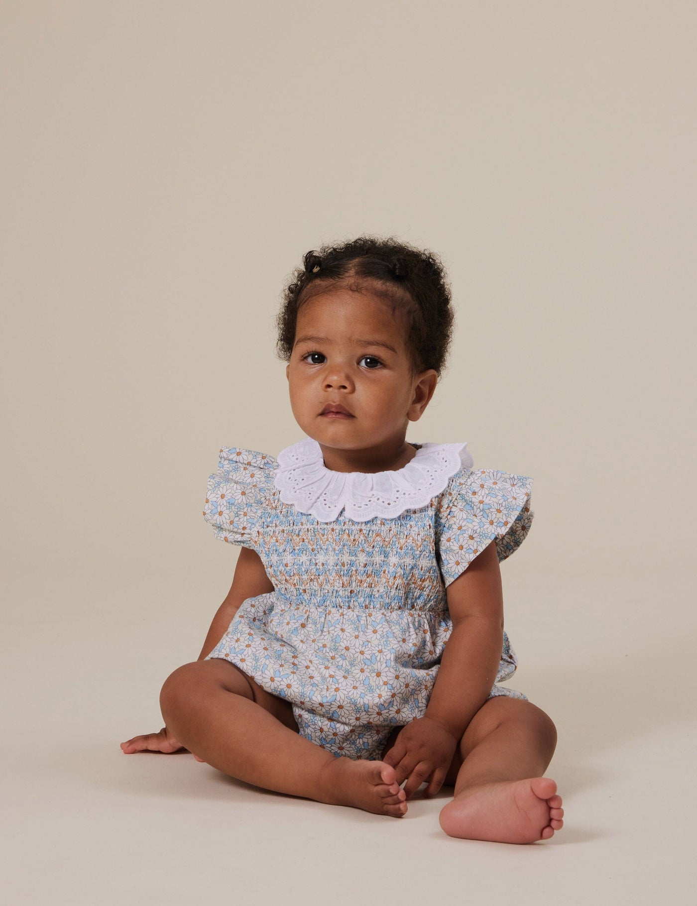 Goldie & Ace - Lani Smocked Romper | Sunny Floral Romper Goldie & Ace 