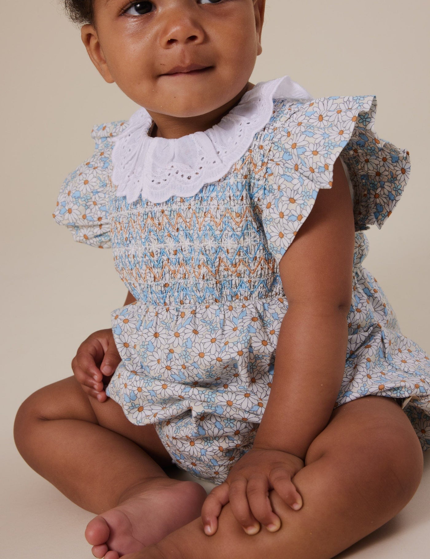 Goldie & Ace - Lani Smocked Romper | Sunny Floral Romper Goldie & Ace 