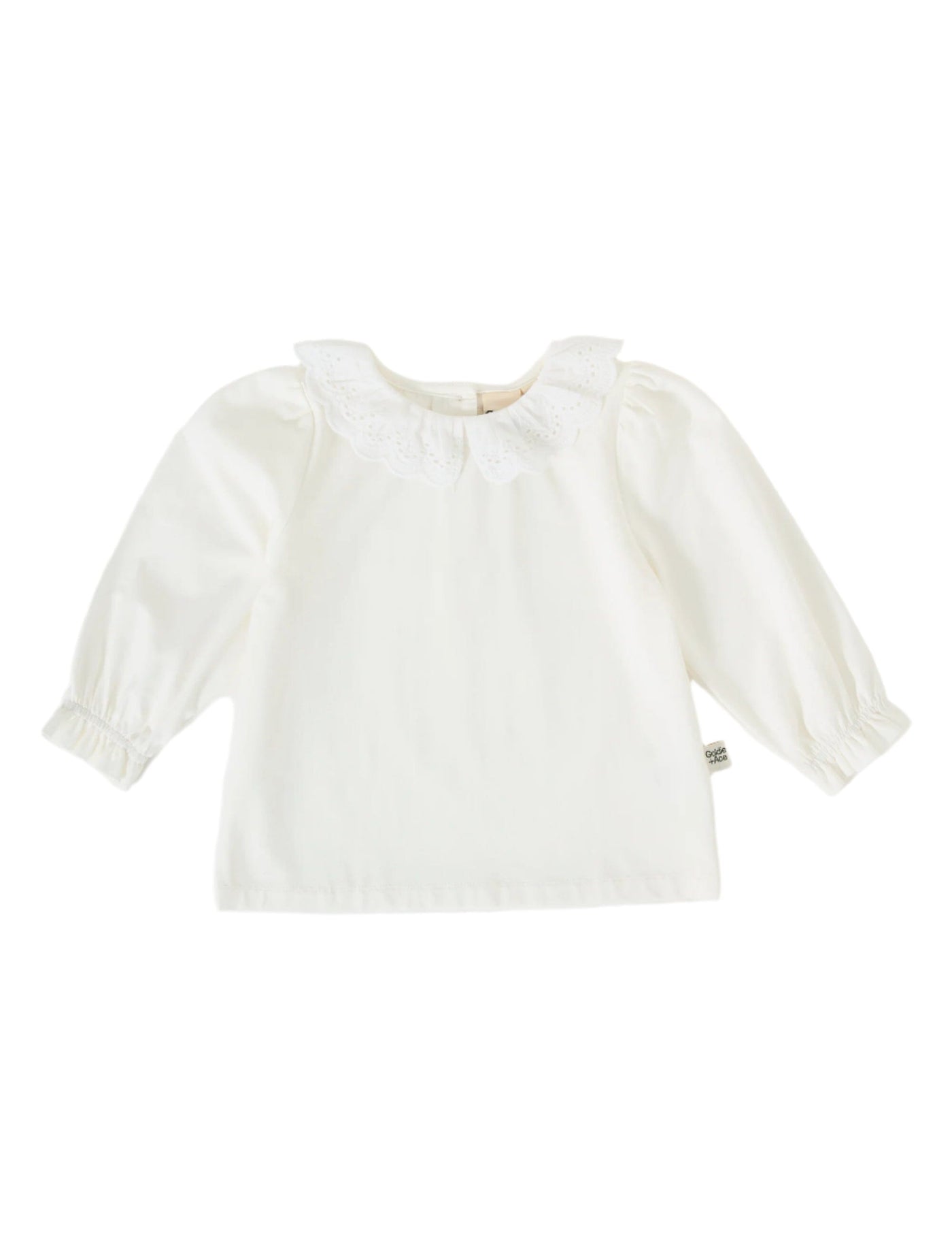 Goldie & Ace - Laura Puff Sleeve Collar Long Sleeve | Cream Long Sleeve Top Goldie & Ace 