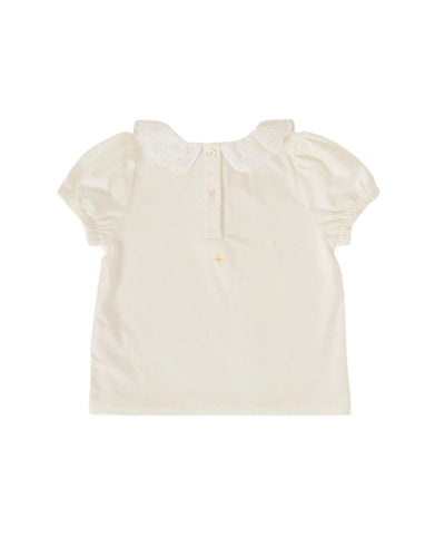Goldie & Ace - Laura Puff Sleeve Collar Top Short Sleeve Top Goldie & Ace 