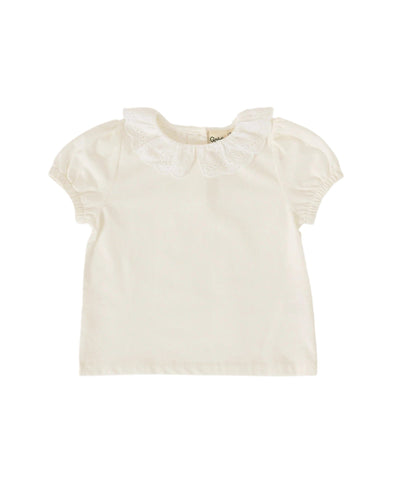 Goldie & Ace - Laura Puff Sleeve Collar Top Short Sleeve Top Goldie & Ace 