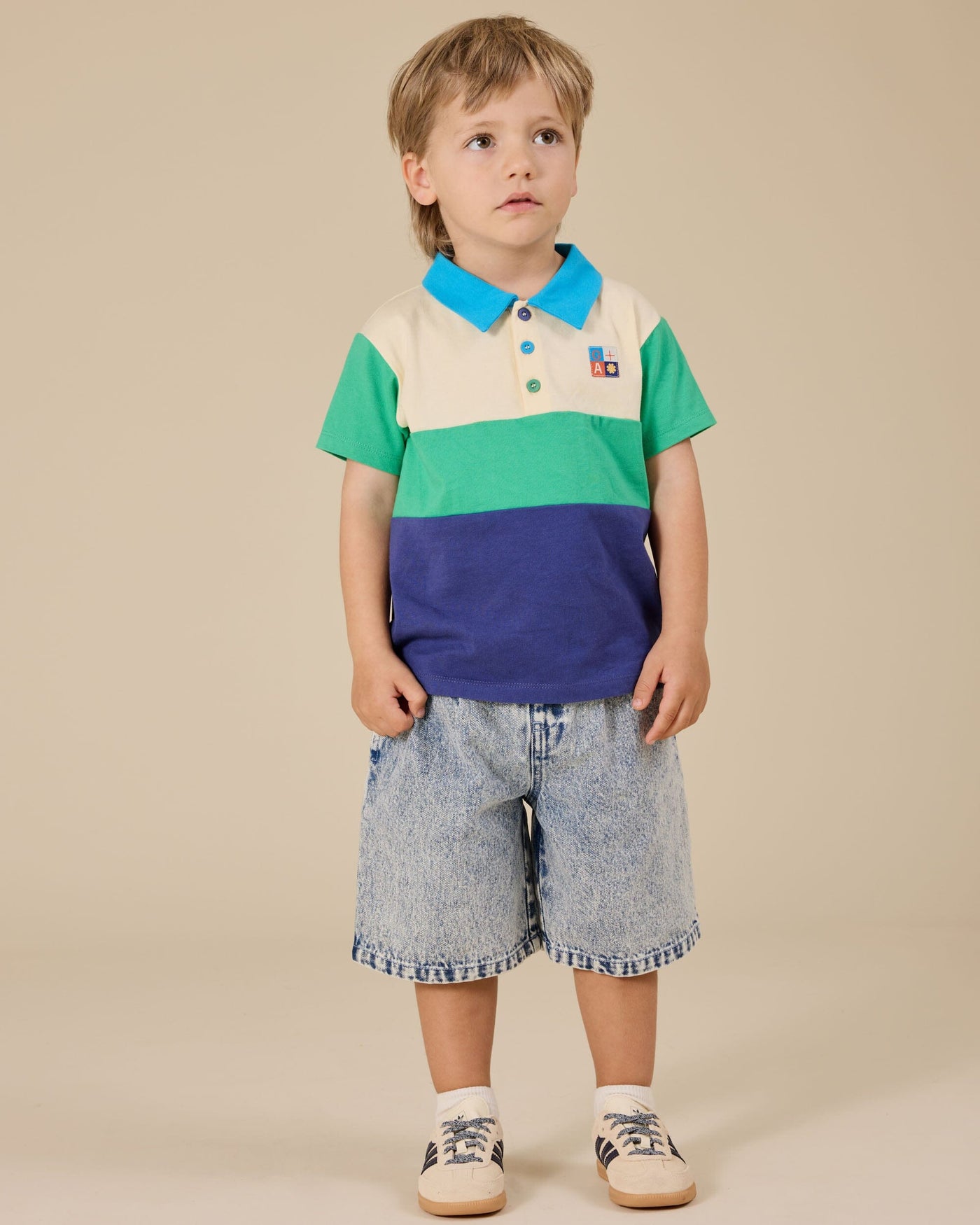 Goldie & Ace - Lewis Colour Block Polo Shirt Short Sleeve Shirt Goldie & Ace 