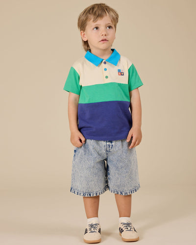 Goldie & Ace - Lewis Colour Block Polo Shirt Short Sleeve Shirt Goldie & Ace 